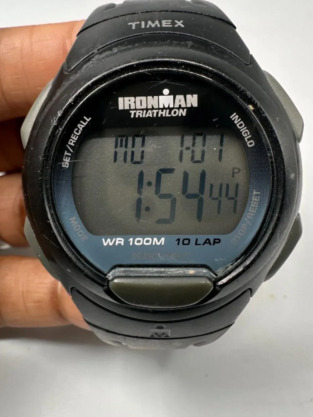 Timex Ironman Essential 10 Digital Watch Men Black Indiglo T5K60 New Battery
